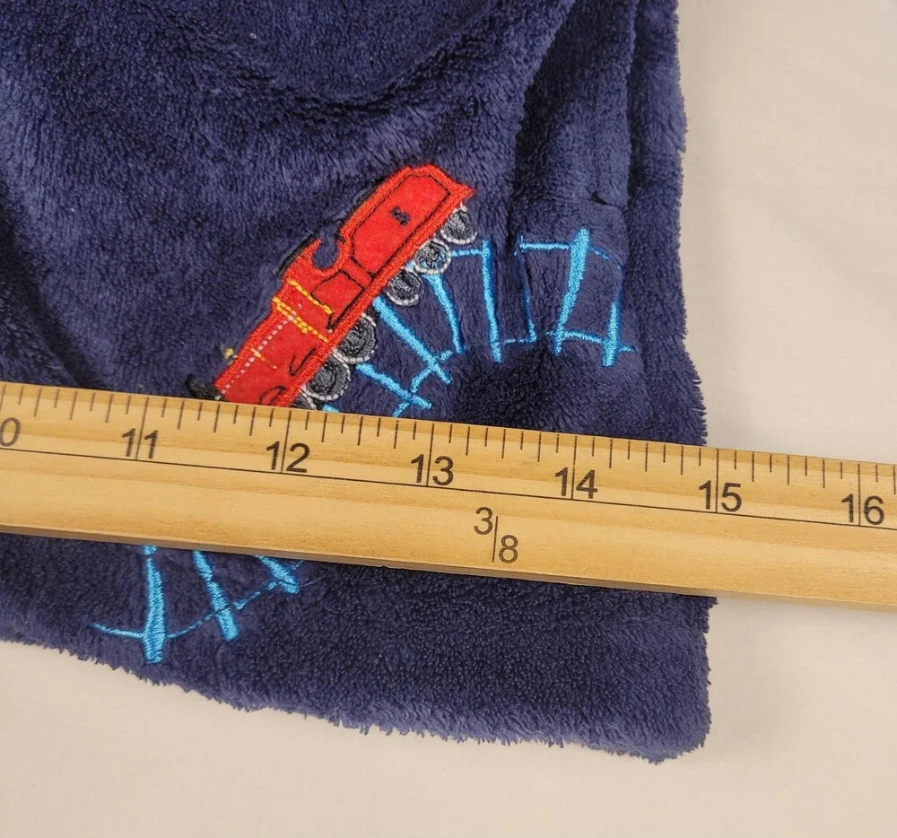 Thomas & Friends Bath Robe Boys 3T Blue Hood Fleece Belt 2007 Train Tank Engine